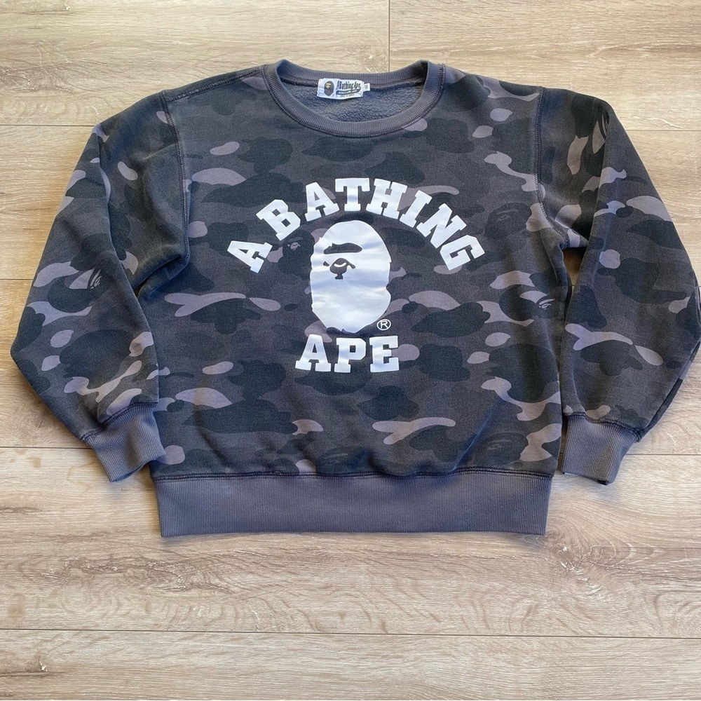 A Bathing Ape hoodie‎ Bape sweatshirt college crewneck sweater authentic Y2K